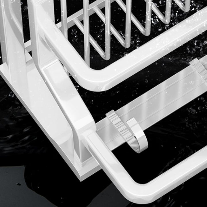 Lisslune | Contemporary bathroom accessory set made of matte stainless steel-aluminum with bathrobe hook/bath shelf