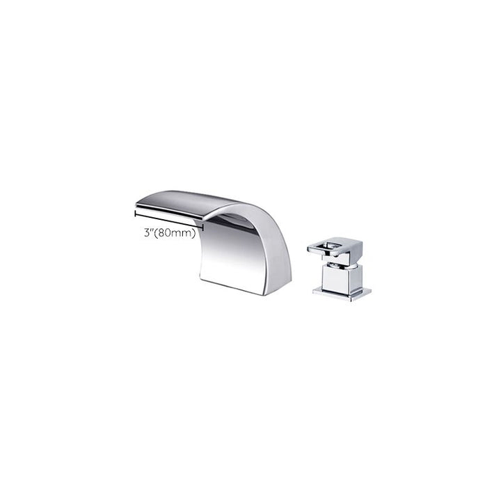 Lisslune | Modern Brass Roman Bathtub Faucet Waterfall Spout Bathtub Faucet