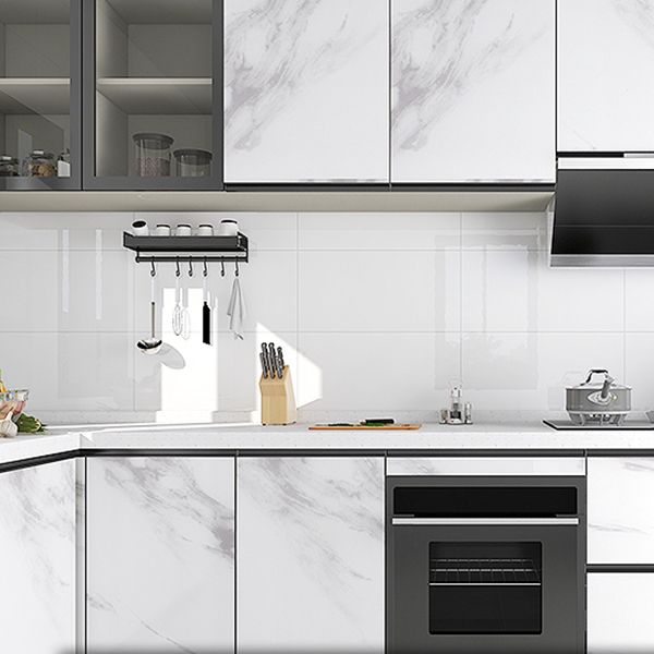 Lisslune | Rectangular PVC 12" X 23" 6-Pack Peel and Stick Wall Tile Kitchen and Bathroom Back Splash