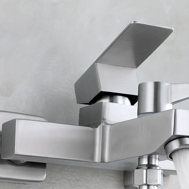 Lisslune | Modern Bathtub Faucet Mounting Kit 304 Stainless Steel Wall Mount Bathroom Faucet