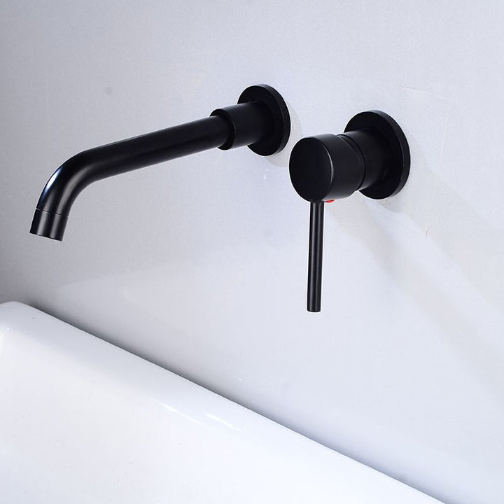 Lisslune | Lever handles Wall-mounted bathroom faucet High-arch sink faucet