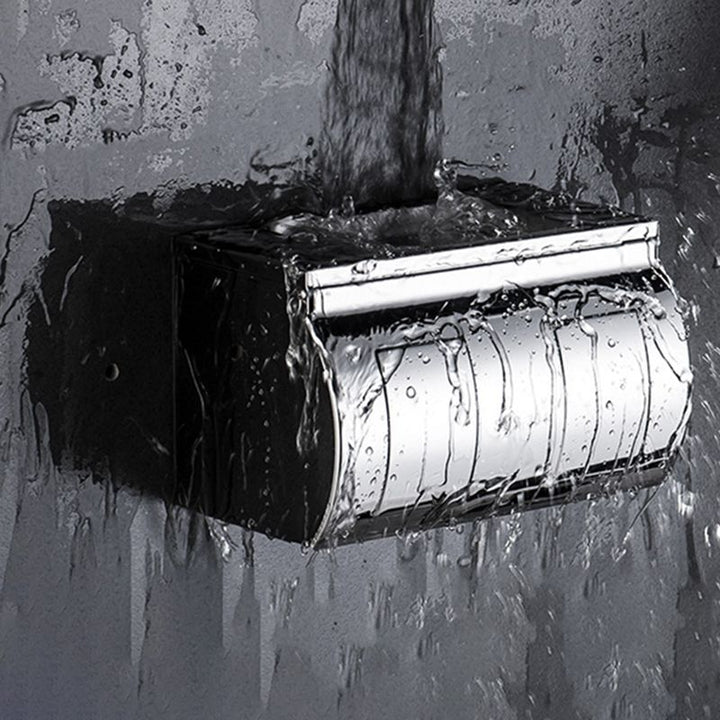 Lisslune | Modern Stainless Steel Bath Shelf Paper Holder Bathroom Accessory Set