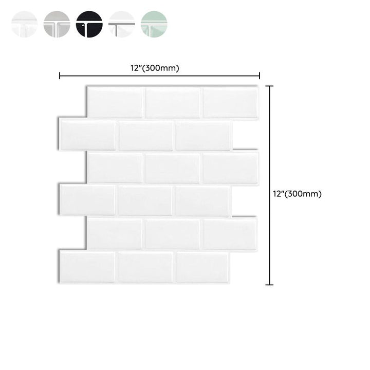 Lisslune | Subway Tile Wallpaper Plastic Waterproof Removable & Stick Subway Tile