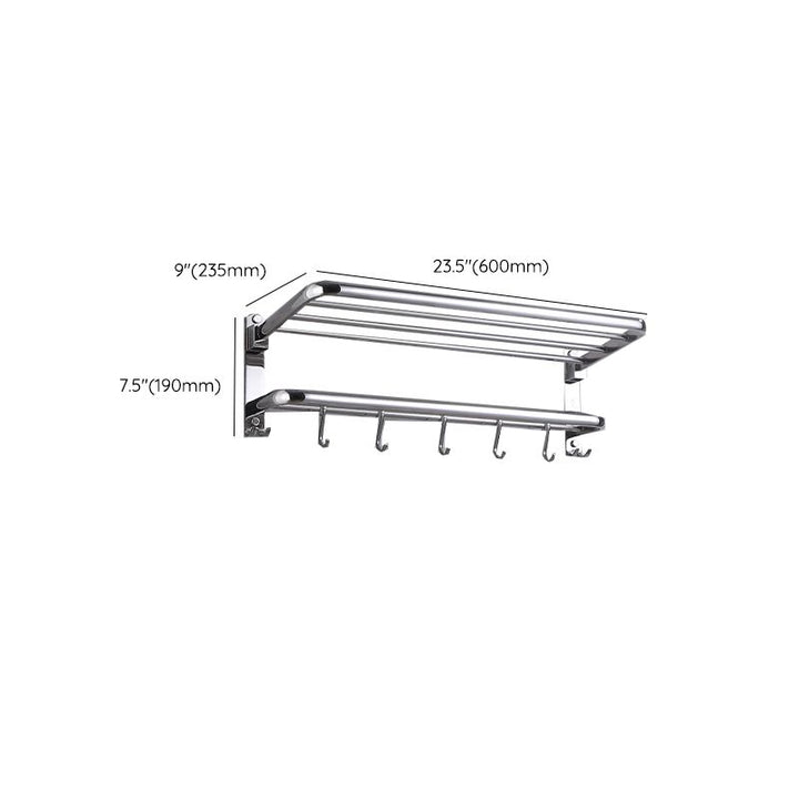 Lisslune | Modern Bathroom Set with Bathroom Shelf/Towel Bar Polished Chrome Bathroom Accessory Set