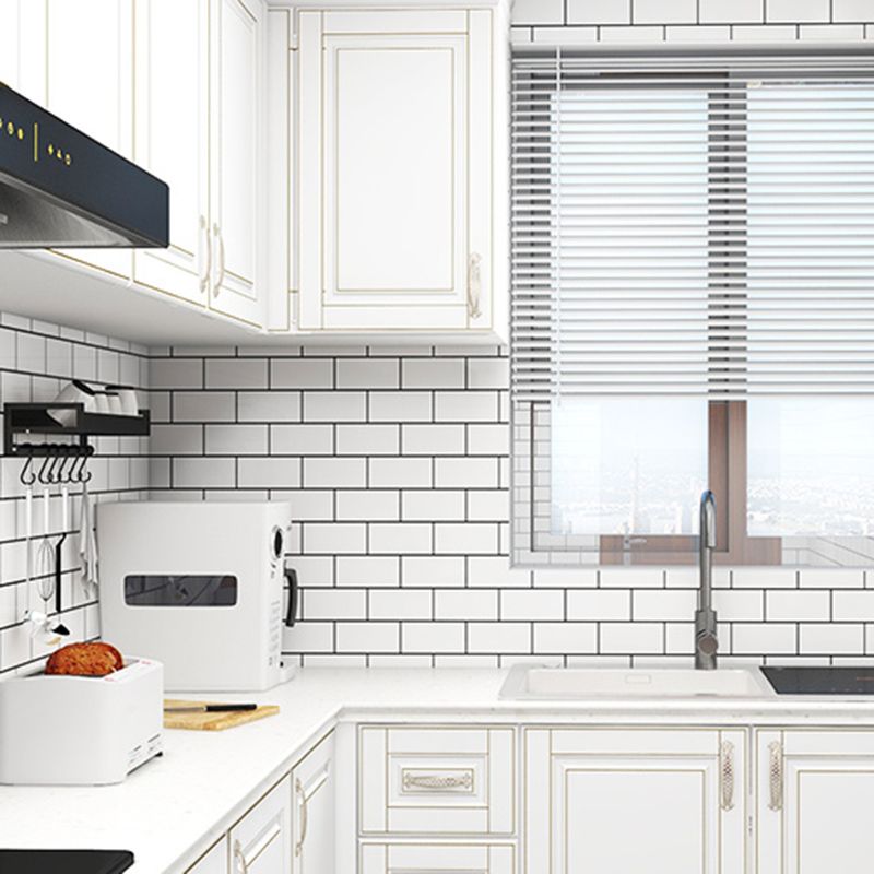 Lisslune | Individual Tile Peel and Stick Backsplash Contemporary Kitchen Paper