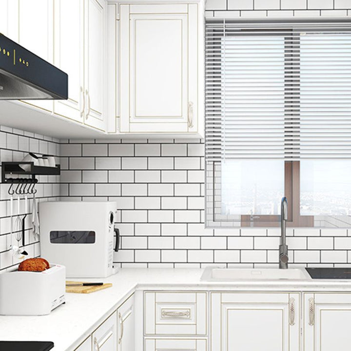 Lisslune | Individual Tile Peel and Stick Backsplash Contemporary Kitchen Paper