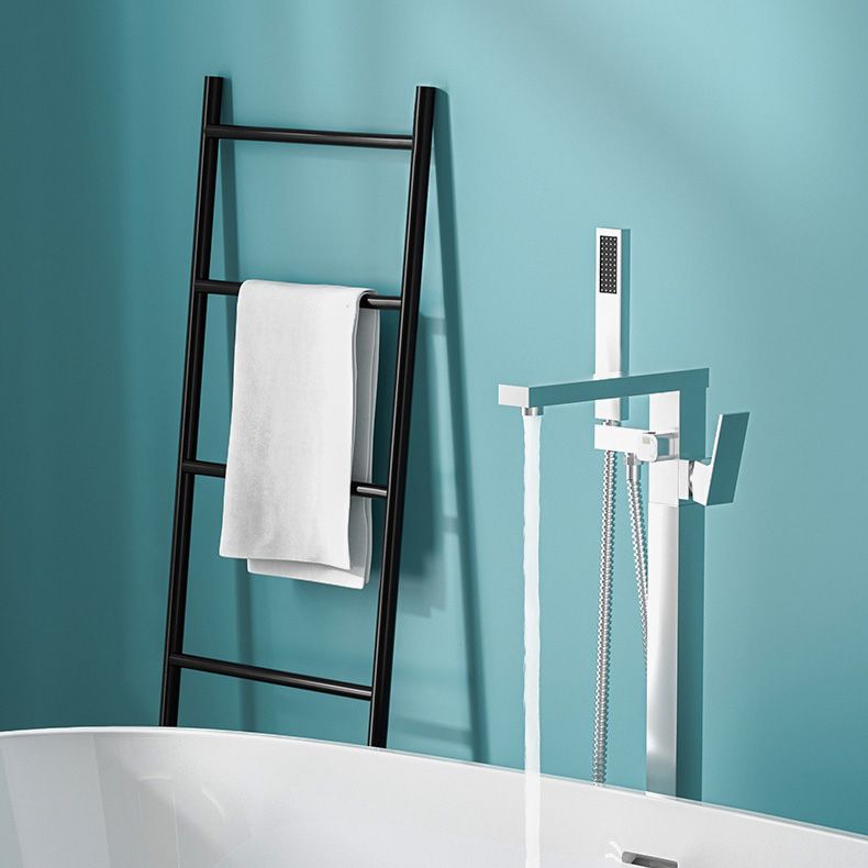 Lisslune | Modern Freestanding Bathtub Faucet Copper Floor Mounted Freestanding Bathtub Faucet
