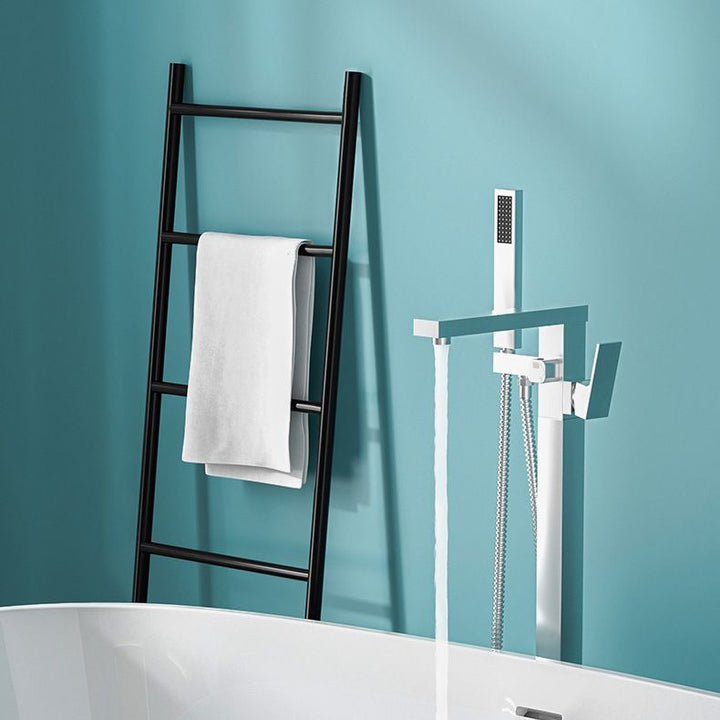 Lisslune | Modern Freestanding Bathtub Faucet Copper Floor Mounted Freestanding Bathtub Faucet