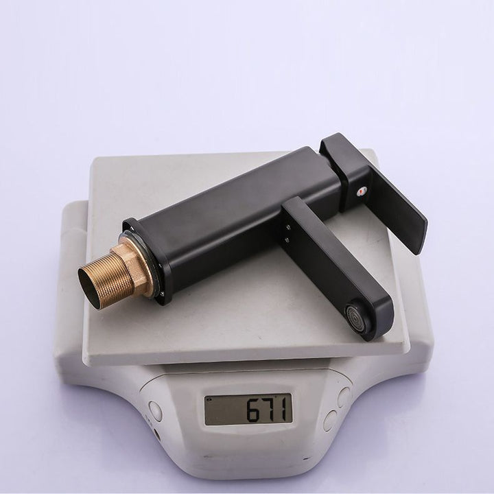 Lisslune | Industrial Bathroom Faucet Stainless Steel Lever Handles with Water Hose Sink Faucet