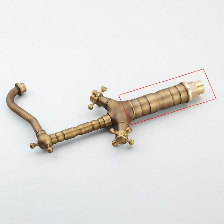 Lisslune | Deck Mounted Copper Roman Tub Faucet Double Handles Roman Tub Faucet Set
