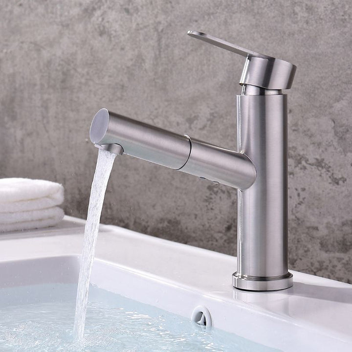 Lisslune | Extendable Faucet Contemporary Single Handle Faucet with Swivel Spout