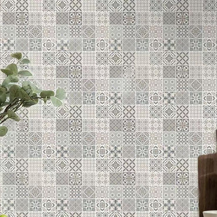 Lisslune | Mosaic tile wallpaper plastic stain-resistant peel and stick mosaic tiles