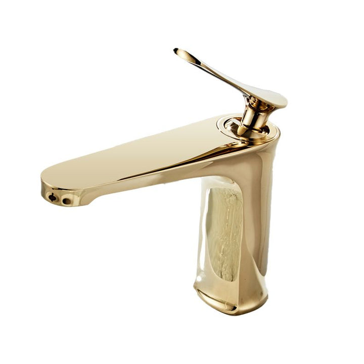 Lisslune | Luxury 1 Handle Sink Bathroom Faucet Round Brass Sink Faucet with Water Hose