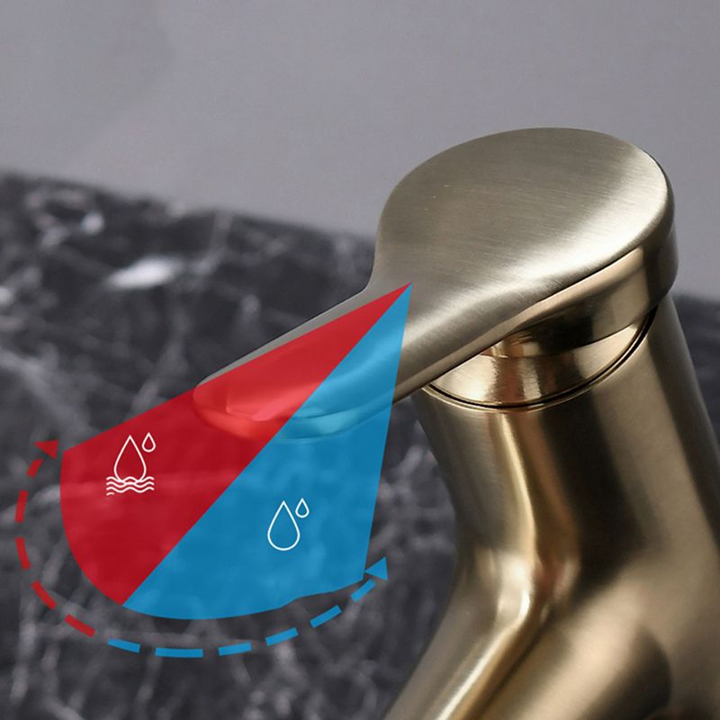 Lisslune | Simplicity Brass Sink Faucet Low Arc Solid Color Centerset Vanity Faucet for the Bathroom