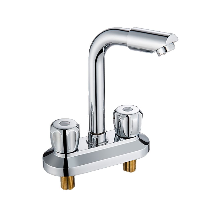 Lisslune | Modern Style Bathroom Faucet Double Handle Faucet Swivel Spout Faucet