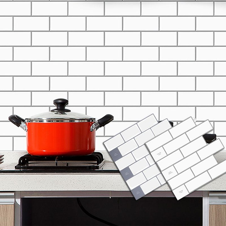 Lisslune | Subway Tile Wallpaper Plastic Peel and Stick Wall Tile