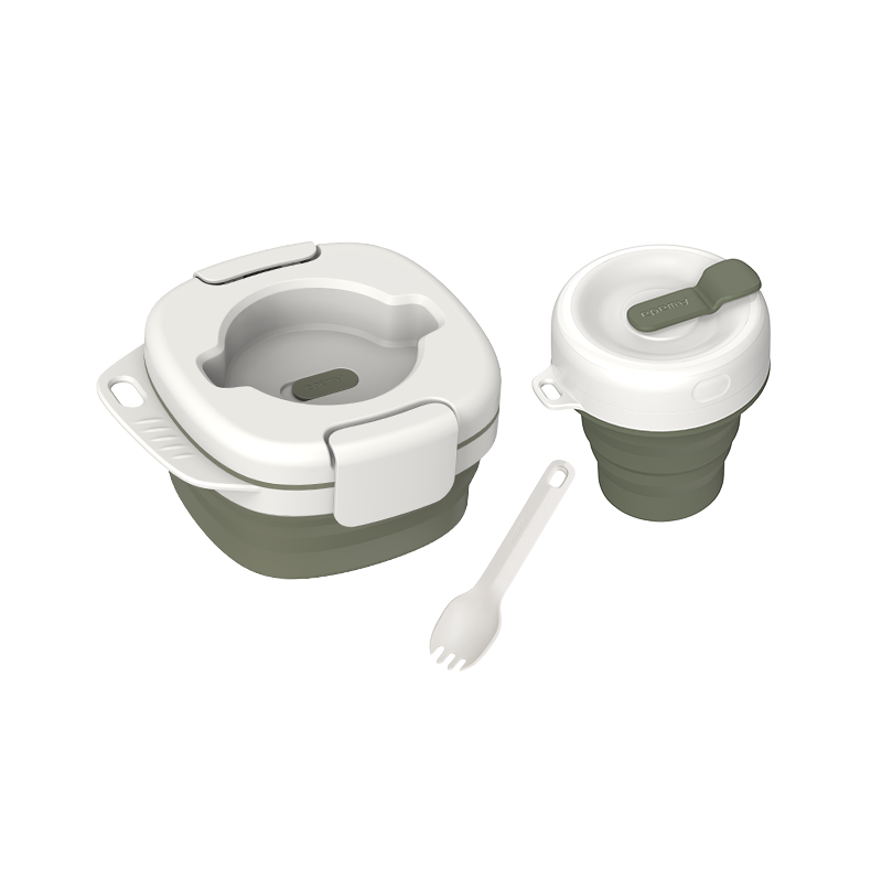 Lisslune | Portable Silicone All-In-One Camping Tableware Set