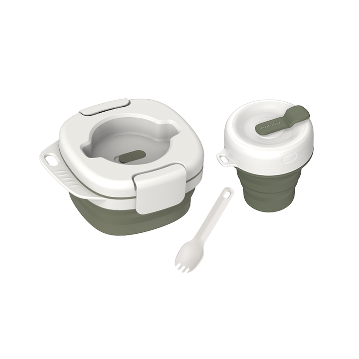 Lisslune | Portable Silicone All-In-One Camping Tableware Set