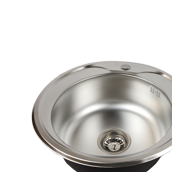 Lisslune | Stainless steel sink with sieve and siphon 49x16 cm