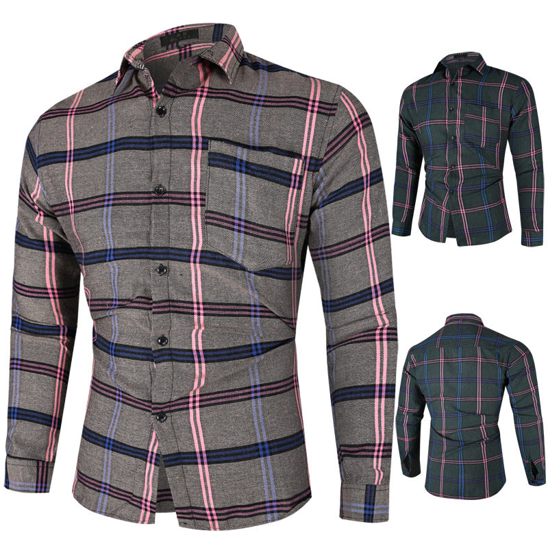 Men's Checkered Flannel Shirt Lisslune