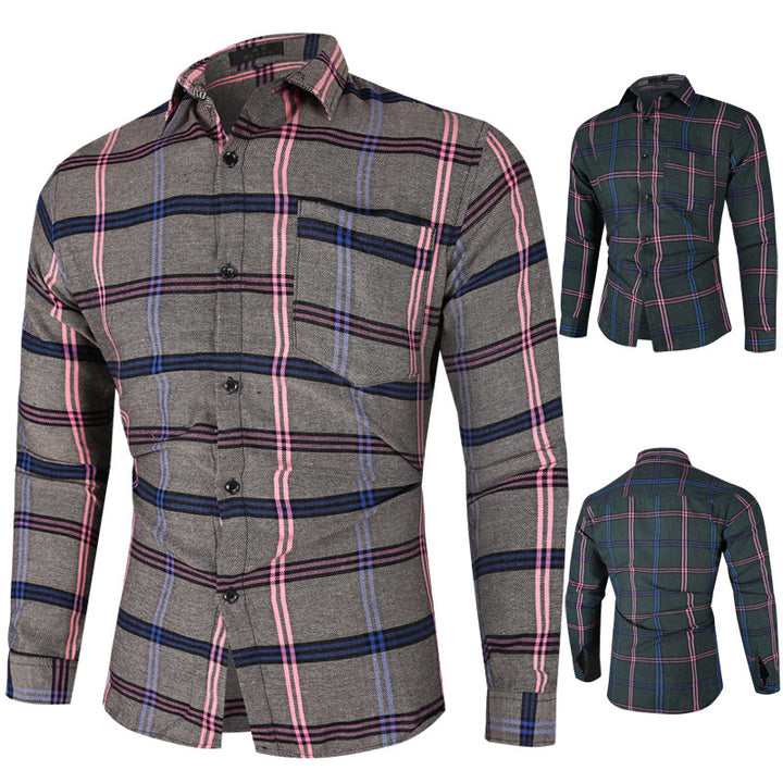 Men's Checkered Flannel Shirt Lisslune