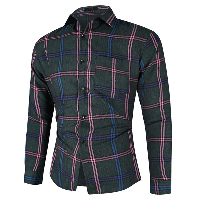 Men's Checkered Flannel Shirt Lisslune