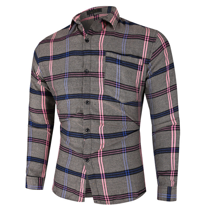 Men's Checkered Flannel Shirt Lisslune