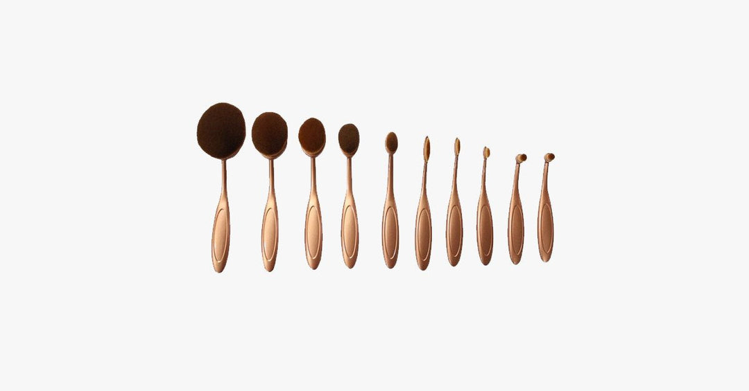 Lisslune | The Midas Touch' 10-piece oval brush set