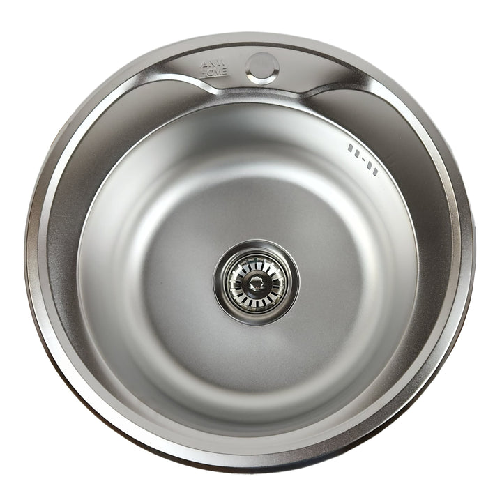 Lisslune | Stainless steel sink with sieve and siphon 49x16 cm