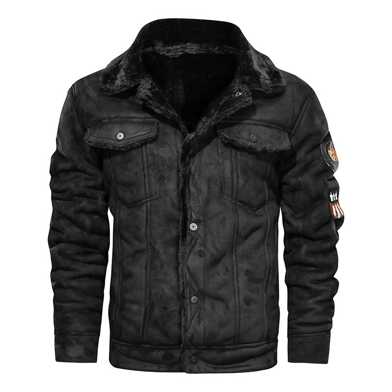 Men's Warm Leather Jacket with Luxurious Fleece Lining Lisslune