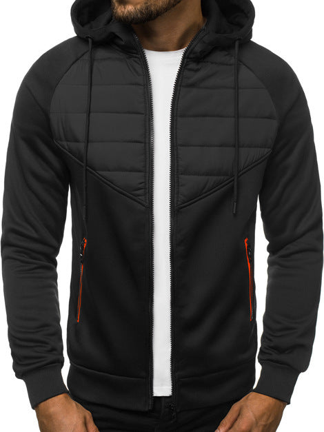 Men's sporty hooded jacket with modern design elements and functional zip pockets Lisslune