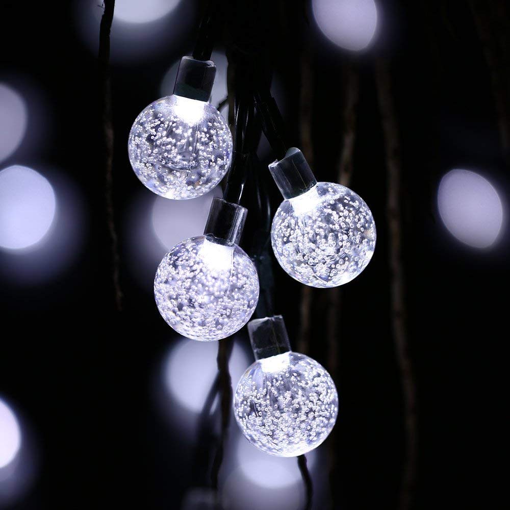 Lisslune | Solar-powered Crystal Ball String Lights