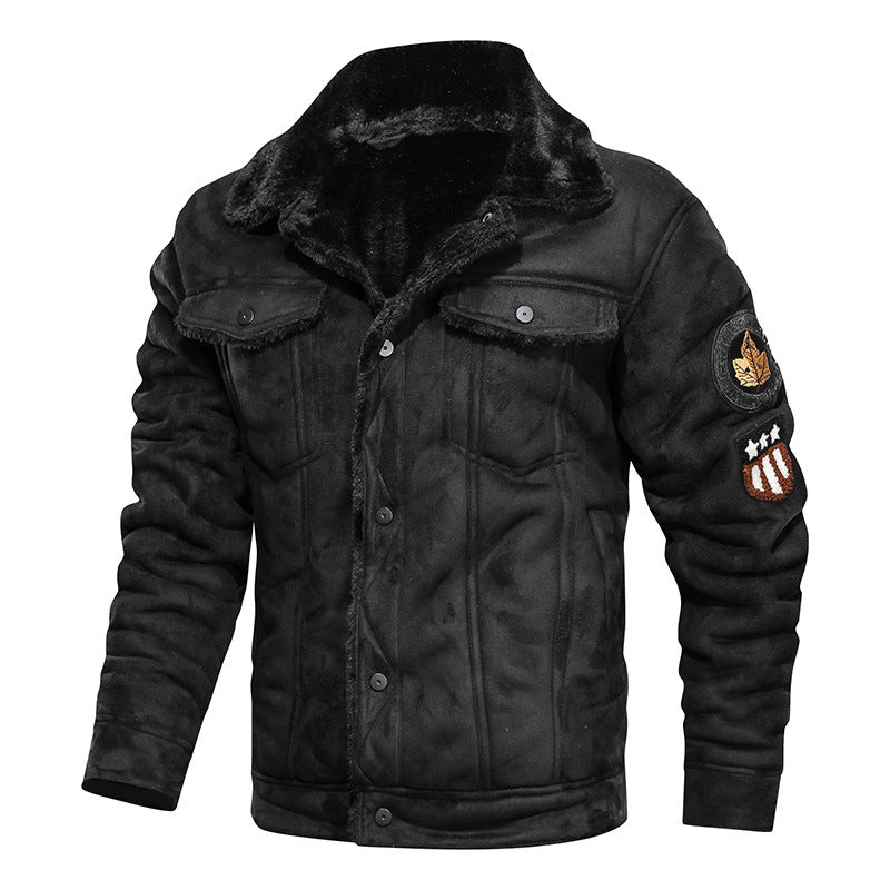 Men's Warm Leather Jacket with Luxurious Fleece Lining Lisslune