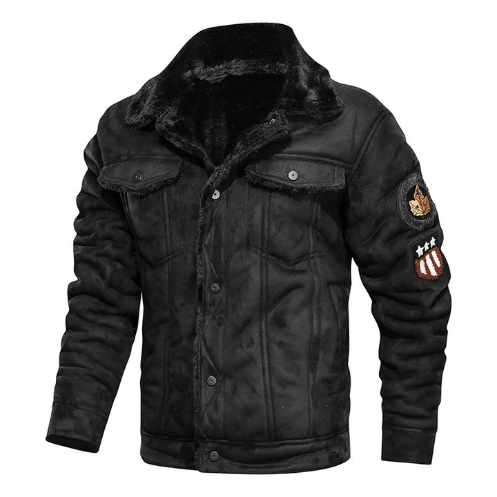 Men's Warm Leather Jacket with Luxurious Fleece Lining Lisslune