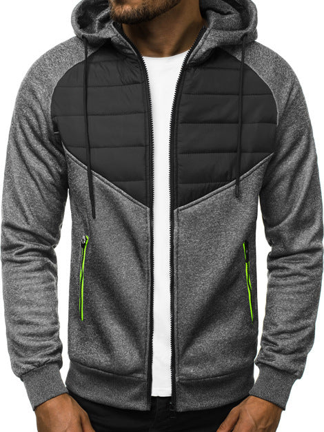 Men's sporty hooded jacket with modern design elements and functional zip pockets Lisslune