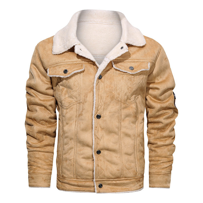 Men's Warm Leather Jacket with Luxurious Fleece Lining Lisslune