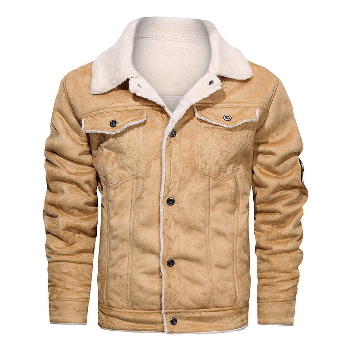 Men's Warm Leather Jacket with Luxurious Fleece Lining Lisslune