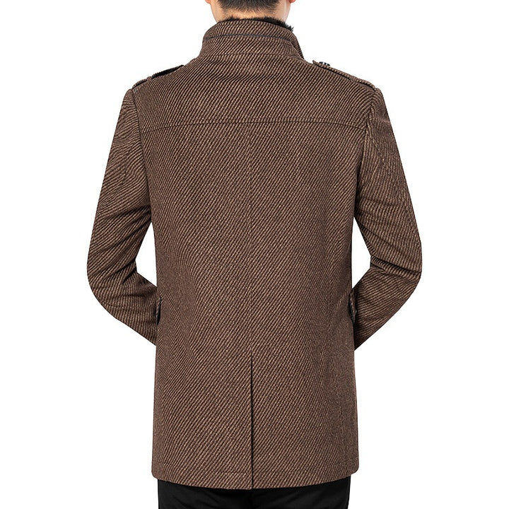 Men's Elegant Ribbed Fabric Coat Lisslune