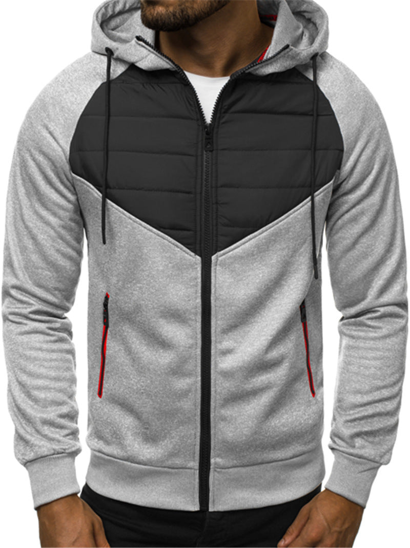 Men's sporty hooded jacket with modern design elements and functional zip pockets Lisslune