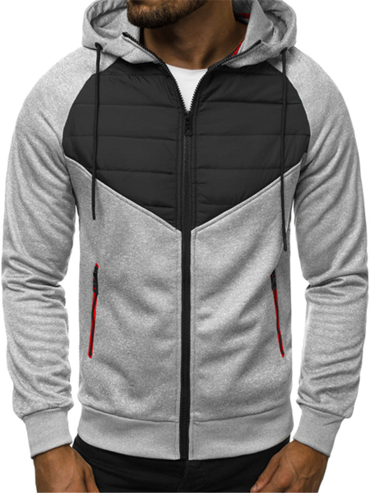 Men's sporty hooded jacket with modern design elements and functional zip pockets Lisslune