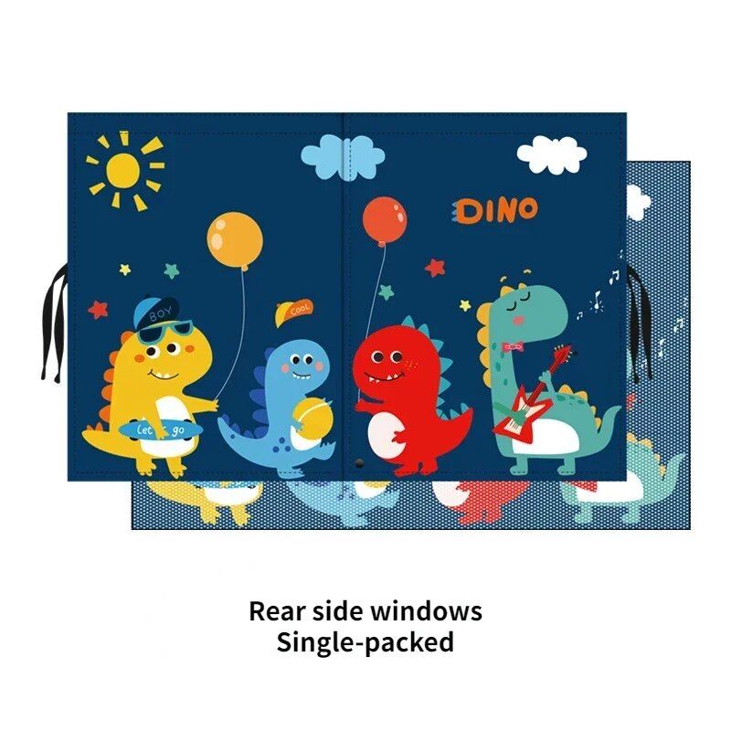 Lisslune | Universal Magnetic Car Side Screen Sunshade - Cartoon Curtain for Kids' Sun Protection and Thermal Insulation