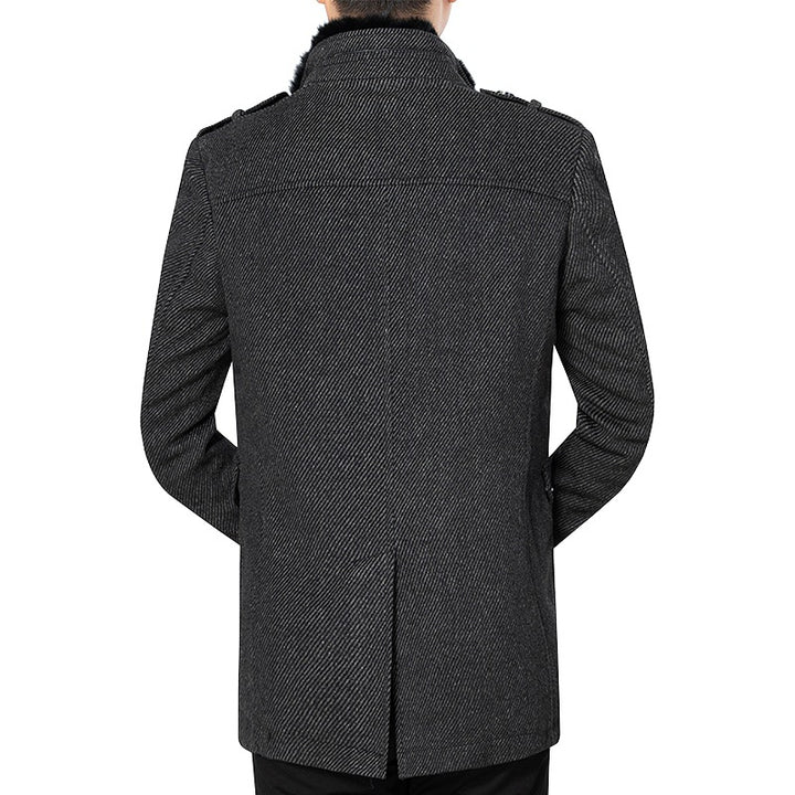 Men's Elegant Ribbed Fabric Coat Lisslune