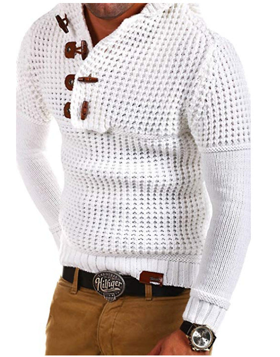 Men's hoodie sweater with wooden buttons Lisslune