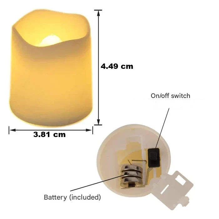 Lisslune | Set of 24 LED Flameless Candles - GlowFlicker