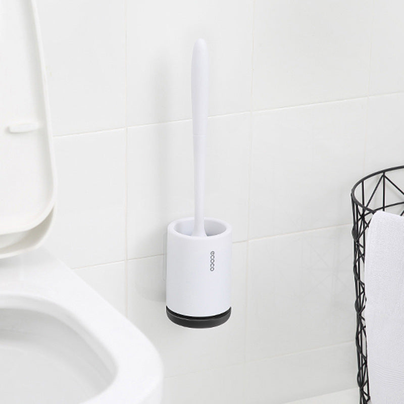 Lisslune | Silicone Toilet Brush with Holder | Modern, Efficient Loo Brush for Home Cleaning