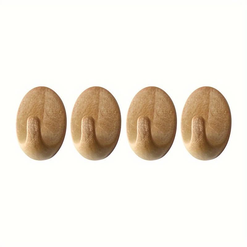 Lisslune | Self-Adhesive Wood-Look Wall Hooks Durable