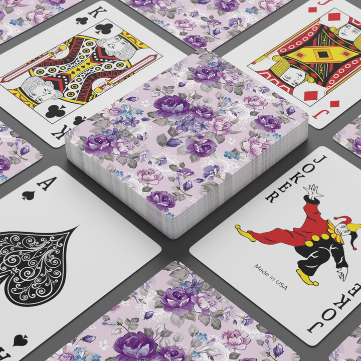 Lisslune | Retro Floral Pattern Playing Cards - Elegant Set for an Enhanced Gaming Experience