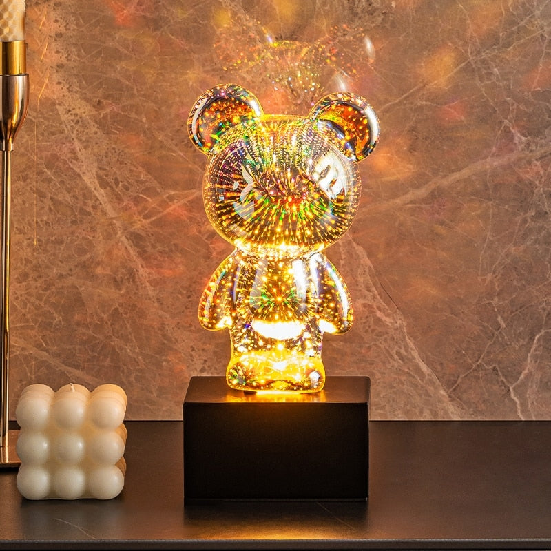 Lisslune | LED Bear Fireworks Night Lamp