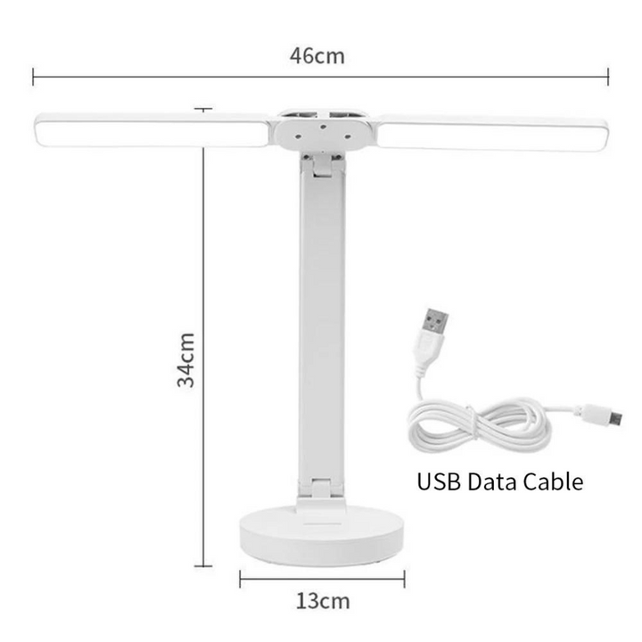Lisslune | Adjustable Reading Lamp - Rechargeable Dimmable with Phone Table