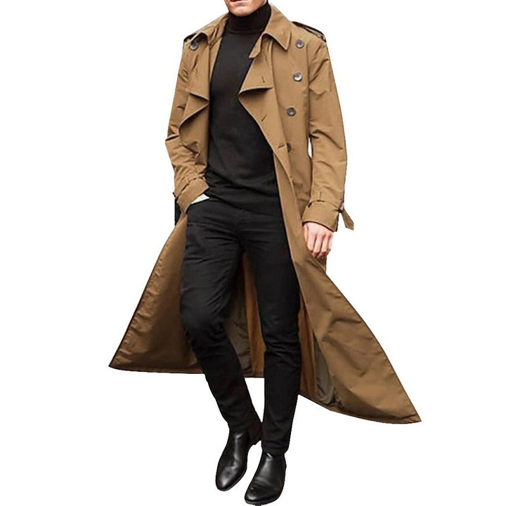Men's elegant trench coat with double button placket Lisslune